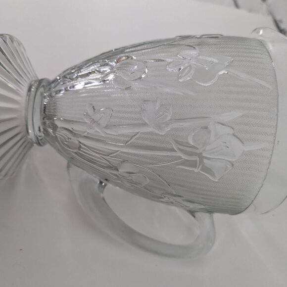 Jeanette Glass Iris Pitcher in clear - Picture 2 of 7
